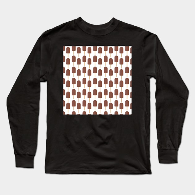 Chocolate popsicles pattern Long Sleeve T-Shirt by sigdesign